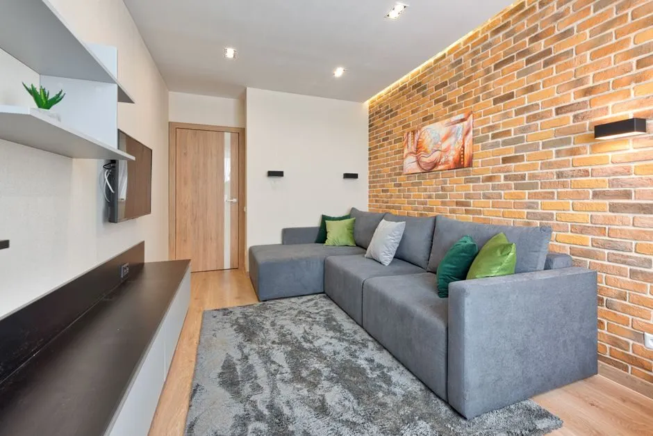 Sofa góc chữ L bọc lại vải mới gọn gàng